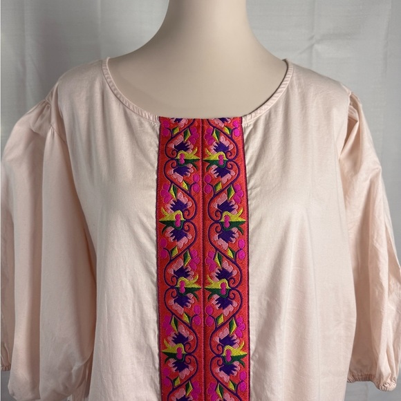 Pitusa Pink and Purple Sheath Dress with Puff Sleeves minus the Sash - Picture 2 of 7